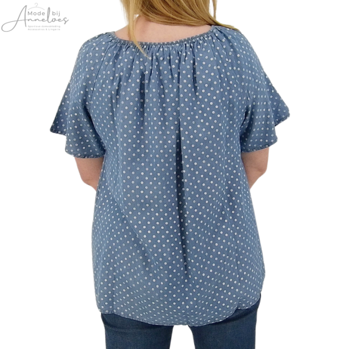 S Anna Menotti Blouse jeans stip Jeans medium